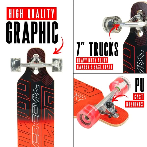 Madd Gear Drop Through Cruiser Skateboard | 31" Twilight Lagoon