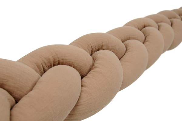 Flätad muslin spjälskydd 200 cm brun