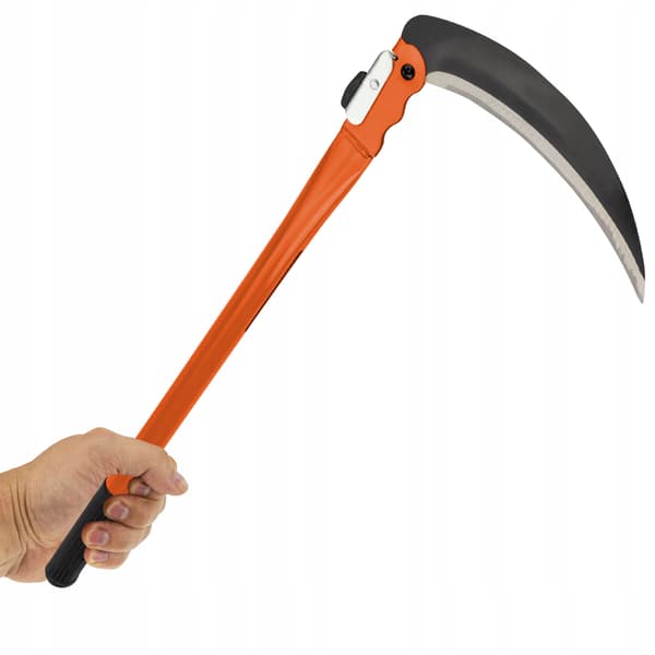 Foldbar håndseglkniv med le, metal, 49 cm