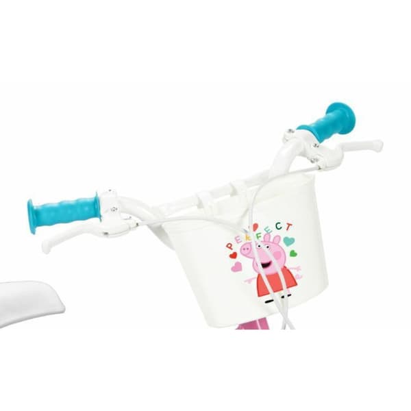TMS 14" Gurli Gris børnecykel, lyserød, med sidehjul