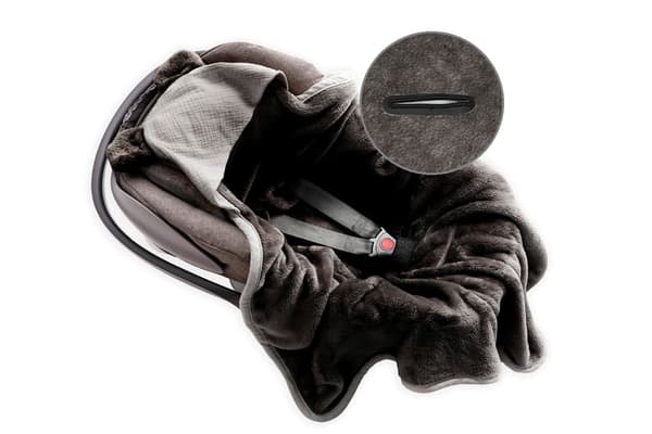 KOALA MUSLIN peitto hupulla 95x95 musta