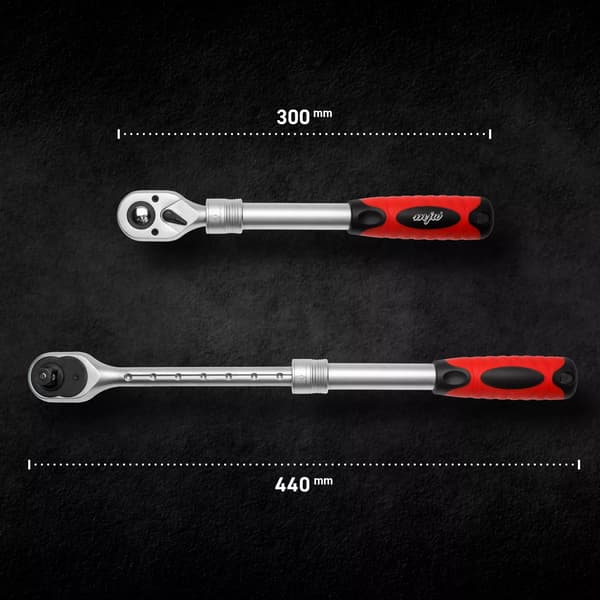 MJW 1/2" förlängningsbar spärrskaft MJW