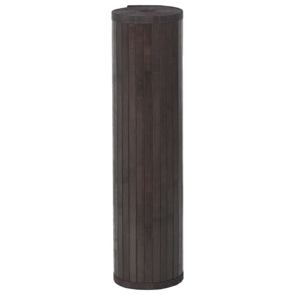 vidaXL Rektangulär matta, mörkbrun, 70x1000 cm, bambu