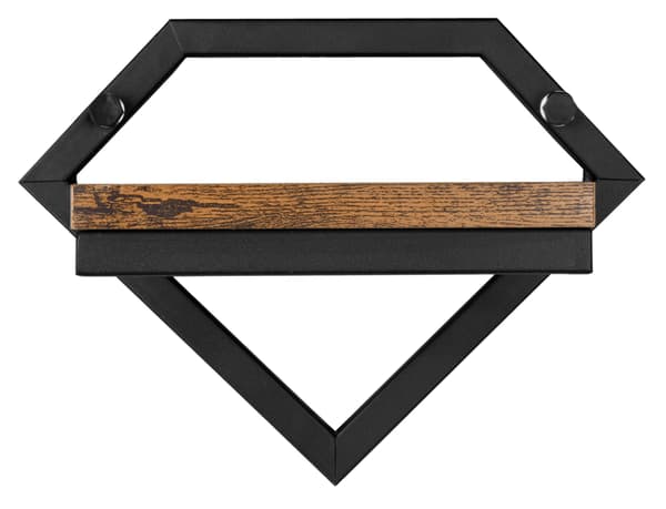 Musta metallinen seinäkukkateline Doron Rustic loft