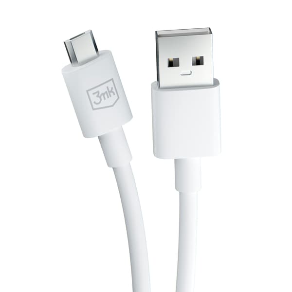 Lisävarusteet - 3mk Hyperkaapeli A-Micro 1.2m 5V 2.4A Valkoinen