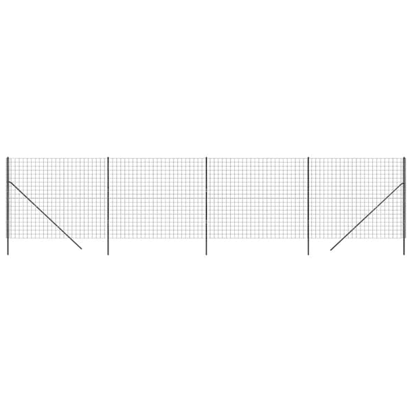 vidaXL trådnethegn, antracit, 1,6x10 m