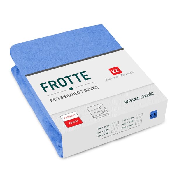 Frotee aluslakana 180x200 sininen PAKSU