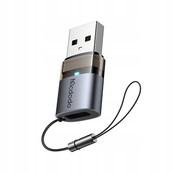 MCDODO ADAPTER USB-A 3.0 TILL USB-C TILL USB TYP C 3A 5GB OTG LED