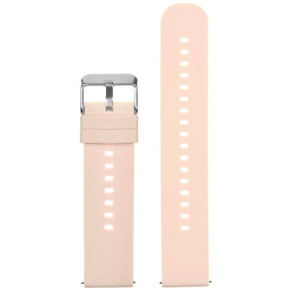 Gummiband till U27 klocka - ljusrosa/silver - 20mm