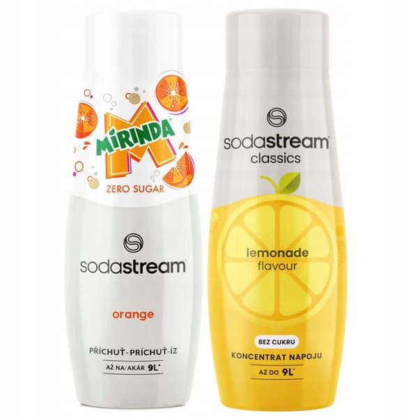 SODASTREAM Mirinda Zero + Lemonade sockerfri sirapsset för sodafontän