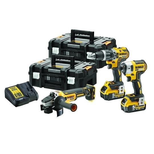 DEWALT KOMBO-KIT 18V DCK384P2T (DCD796+DCF887+DCG405) 2x5.0Ah