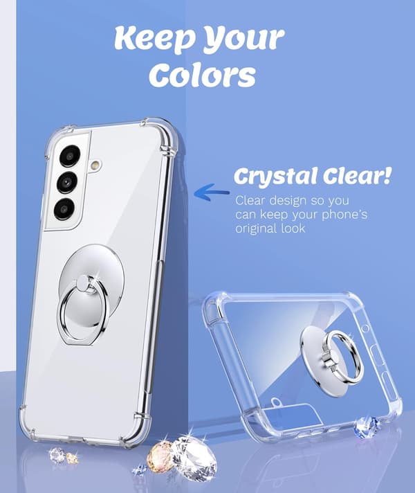 Transparent silikonskal för SAMSUNG GALAXY A13 med ring