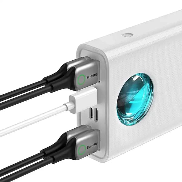 Baseus Amblight Powerbank 30000mAh, 4xUSB, USB-C, 65W (vit)
