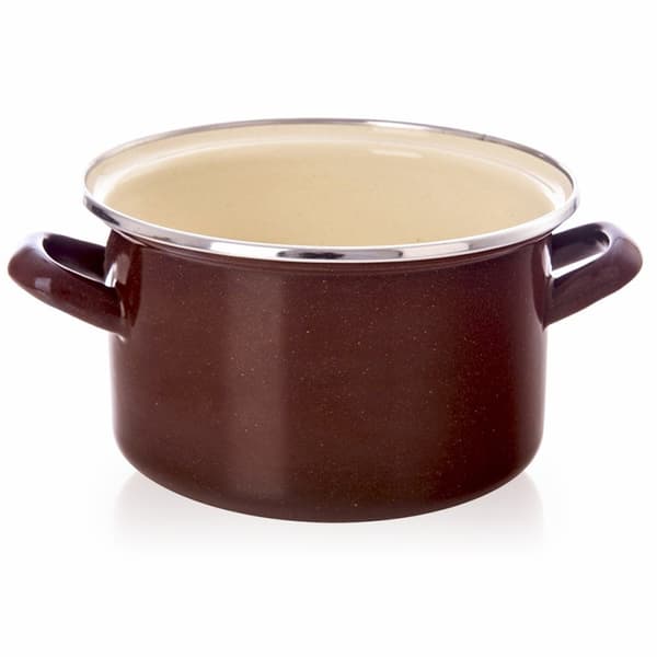 Emaljeret gryde brun 18 cm, 2 l