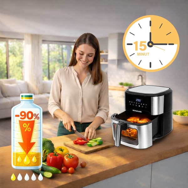 Bergmann YO 1 airfryer 6,5l 1500W sort