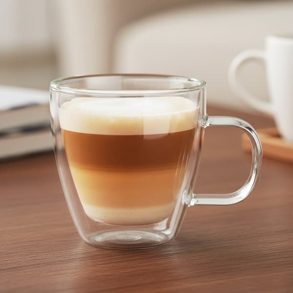 Termoglas med dubbel vägg för lattekaffe DOUBLE 180 ml