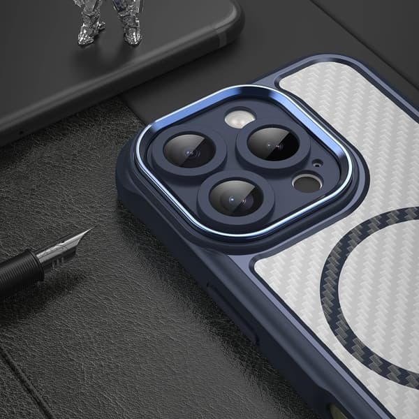 Leading Series MagSafe Silikone Etui til iPhone 16 Pro Max - Blå