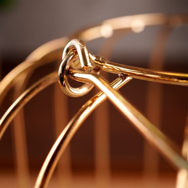 Metal lanterne til lys guld 21,5 cm
