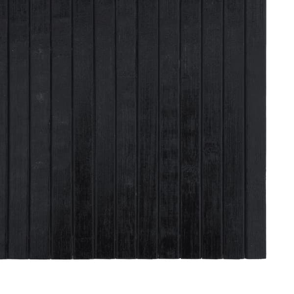 vidaXL Suorakulmainen matto, musta, 60x400 cm, bambu