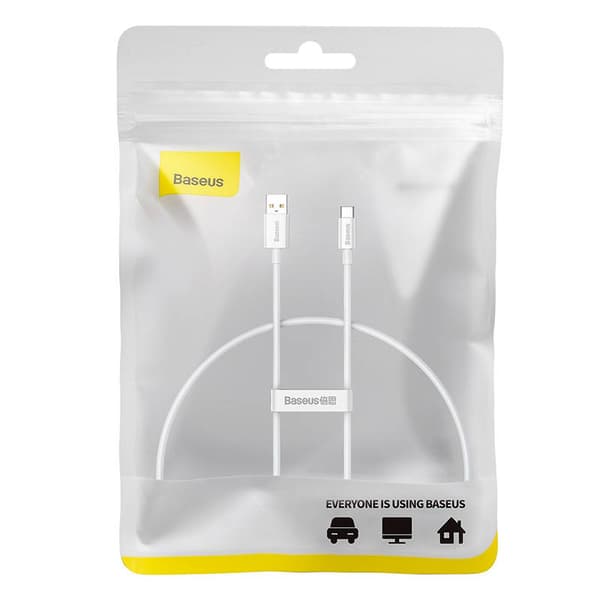 Baseus Superior USB til USB-C kabel 100W 0,25m (hvid)