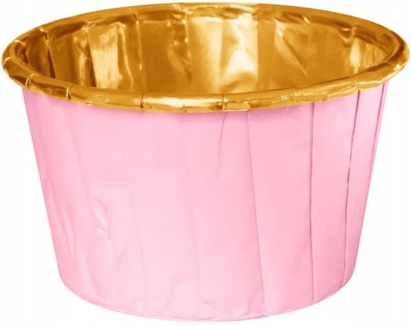 Muffinsformar rosa guld 50 st.