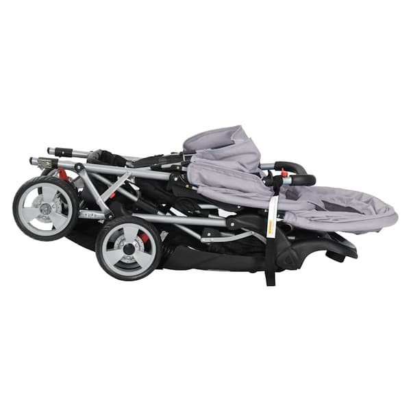 vidaXL Tuplarattaat, Tandem, Harmaa ja Musta