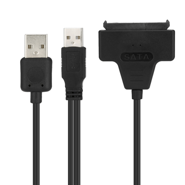USB 2.0-adapter för 2,5-tums och 3,5-tums SATA-diskar, kabeladapter för SSD-disk