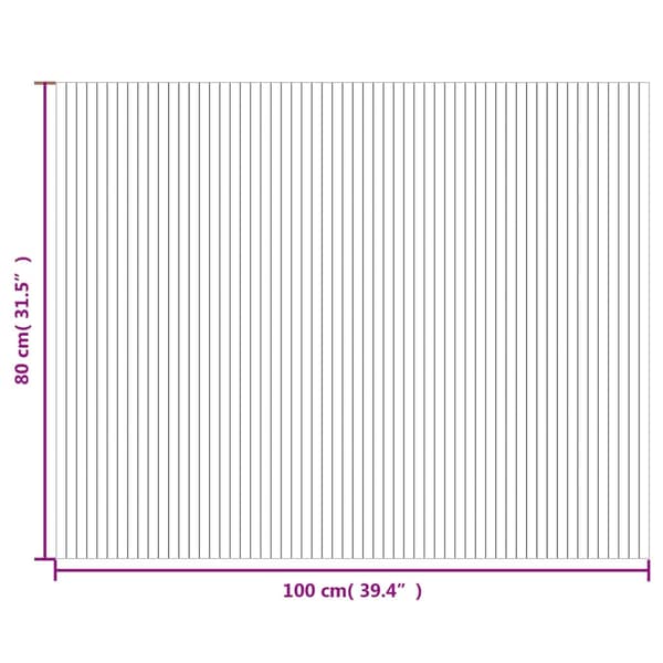 vidaXL Suorakulmainen matto, musta, 80x100 cm, bambu
