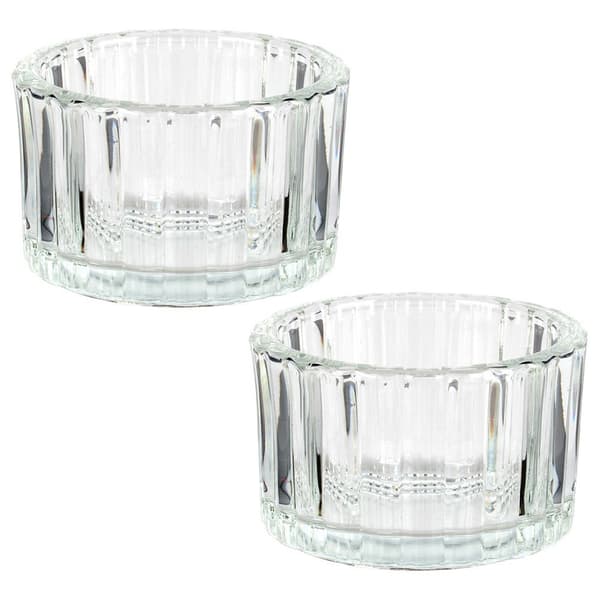 Glas tealight holder 5,7 cm 2 stk.