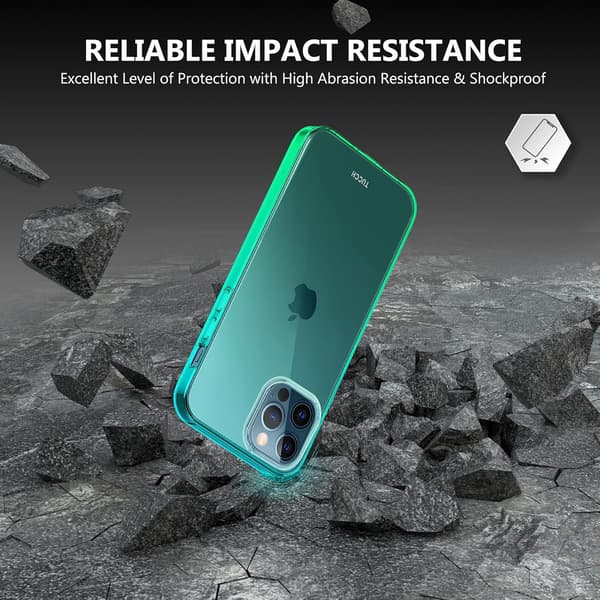 GLASETUIS TIL IPHONE 13/14 6,1' GRØN TRANSPARENT