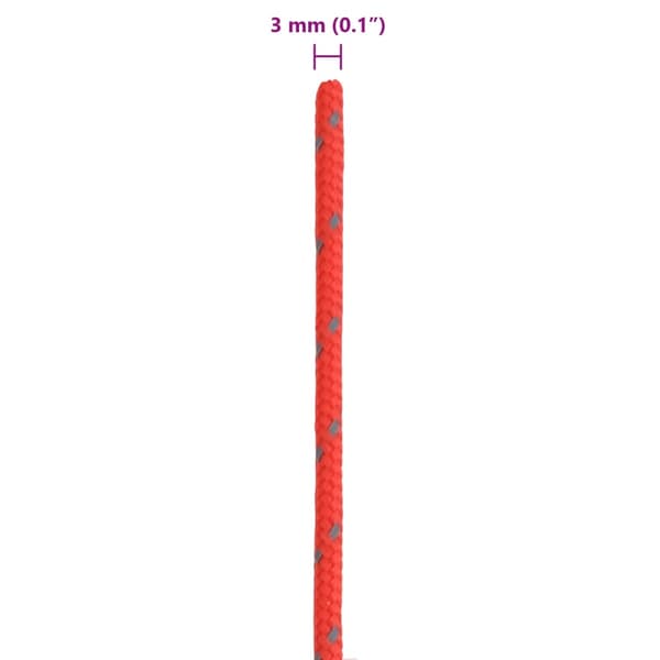 vidaXL teltreb med strammere, reflekterende elementer, 50 m, 3 mm
