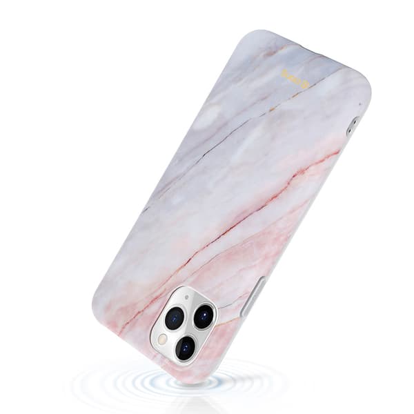 Crong Marmor Etui - iPhone 11 Pro Etui (Pink)