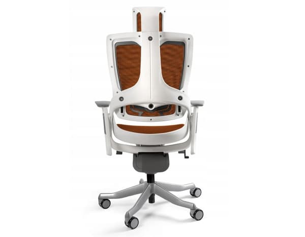 Wau 2 NW45 kontorstol i mesh, mandarin/hvid
