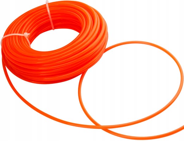 Orange rund trimmerline 3mmx15m til græsslåning 1 stk.