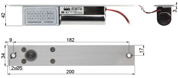 ATLO-EB-1 VENDBAR ELEKTROMAGNETISK LÅS