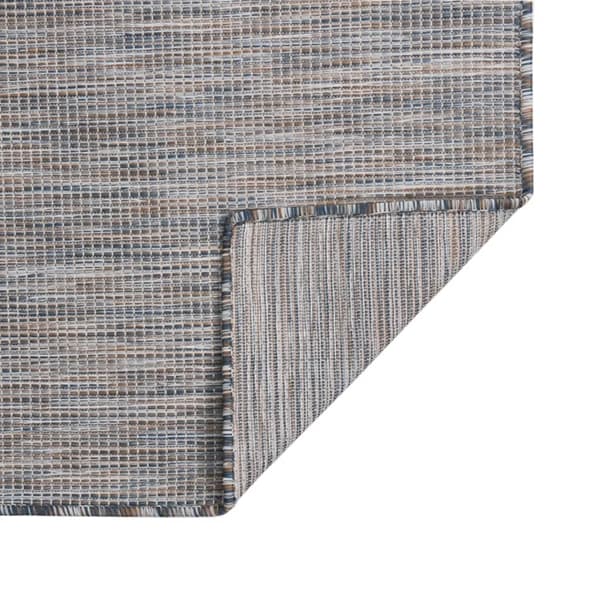 vidaXL Utomhusmatta, plattvävd, 80x250cm, brun och blå