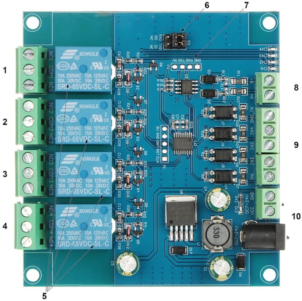 4R-D7 Modbus RTU relæmodul