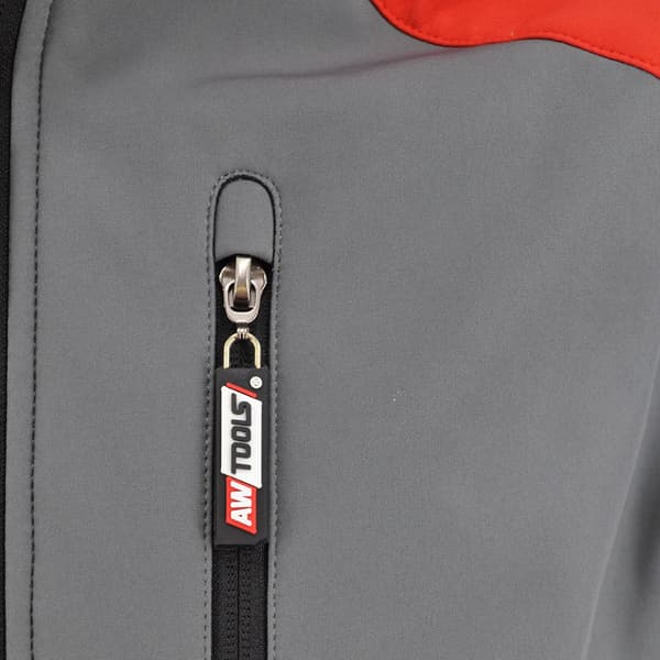 AWTOOLS SOFTSHELL JAKKE T4 RØD GRÅ XXXL