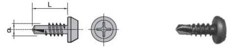 Fosfateret selvborende skrue 3,9*11mm - 10 stk. - 515 3,9*11