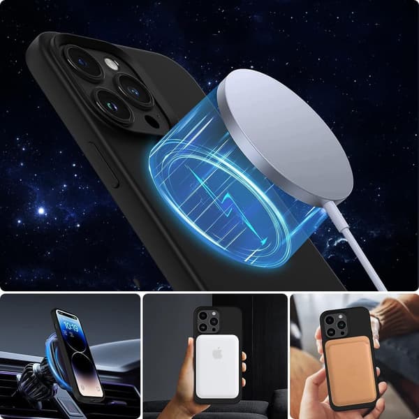 TECH-PRECT SILICONE MAGSAFE IPHONE 15 MATTA MUSTA