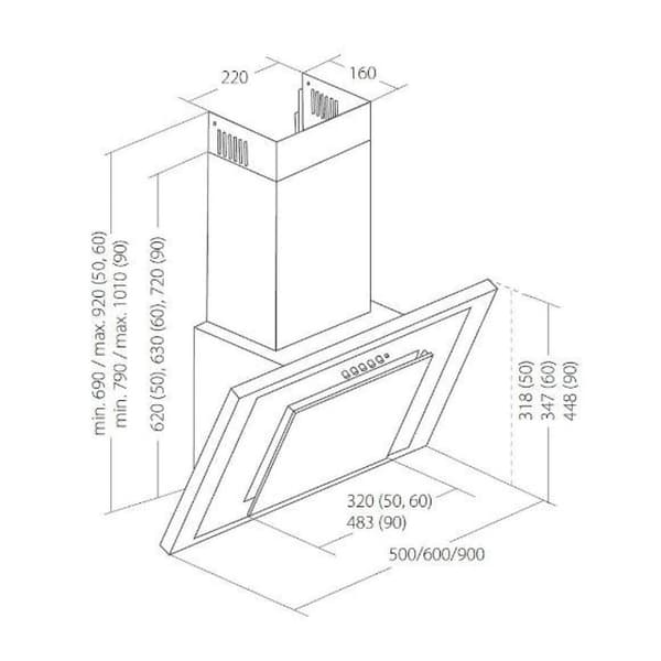 AKPO WK-4 NERO ECO 60 HVID hætte