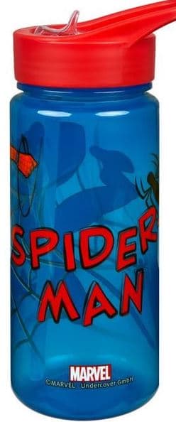 Marvel - 500 ml Vattenflaska med Sugrör - Spiderman - 19542
