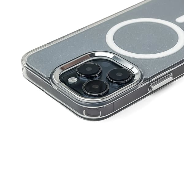 MagSafe-kimallekotelo iPhone 16 Prolle - valkoinen ja kimalle