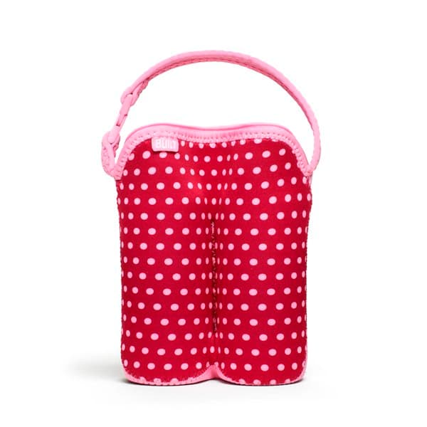 BUILT Bottle Buddy - Termos med dubbla flaskor (babyrosa miniprickar)