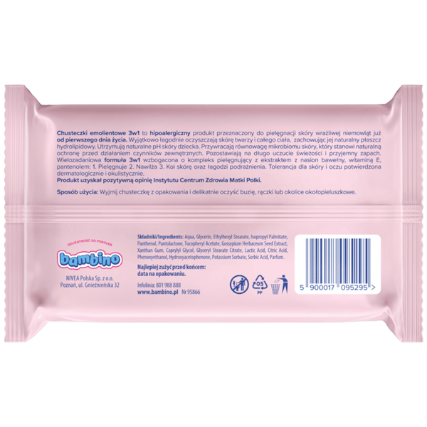 Bambino Emolientservietter 3i1 4x57 stk.