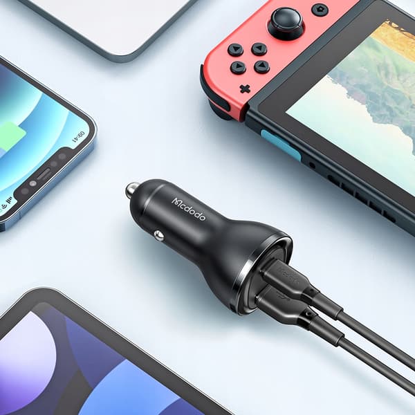 MCDODO KRAFTFULL SNABB BILLADDARE 2X USB USB-C 95W LED