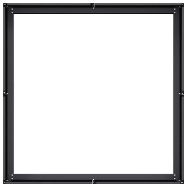 vidaXL sort urtepotte 100x100x30 cm stål