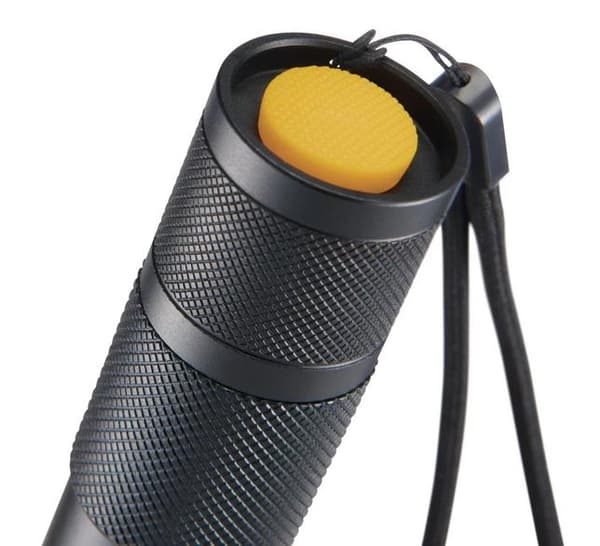 HAMA W200 aluminium zoom lommelygte 3 tilstande Sort