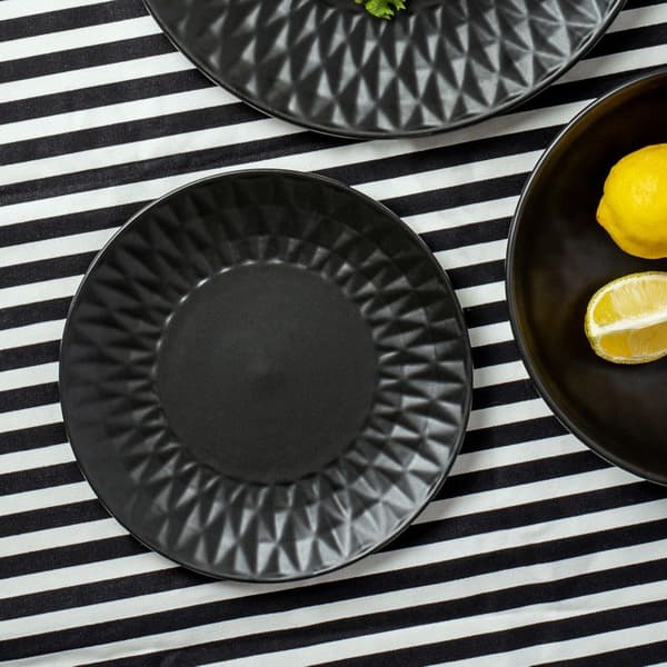 Sort keramisk desserttallerken SOHO 20 cm