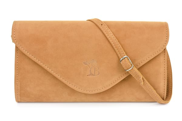 Lille Beltimore clutch-taske til kvinder i ruskind